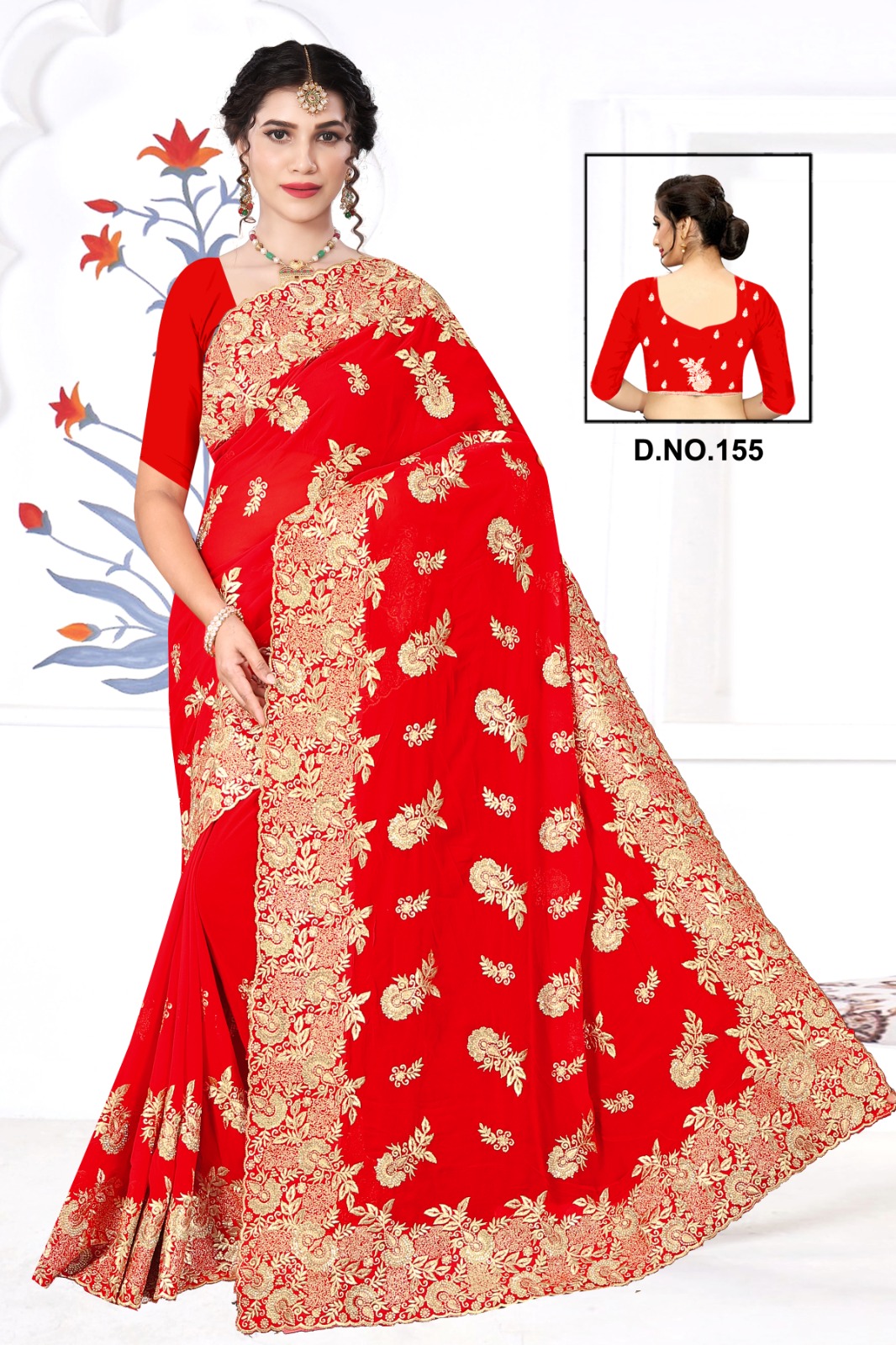 Saree With Unstitched Blouse