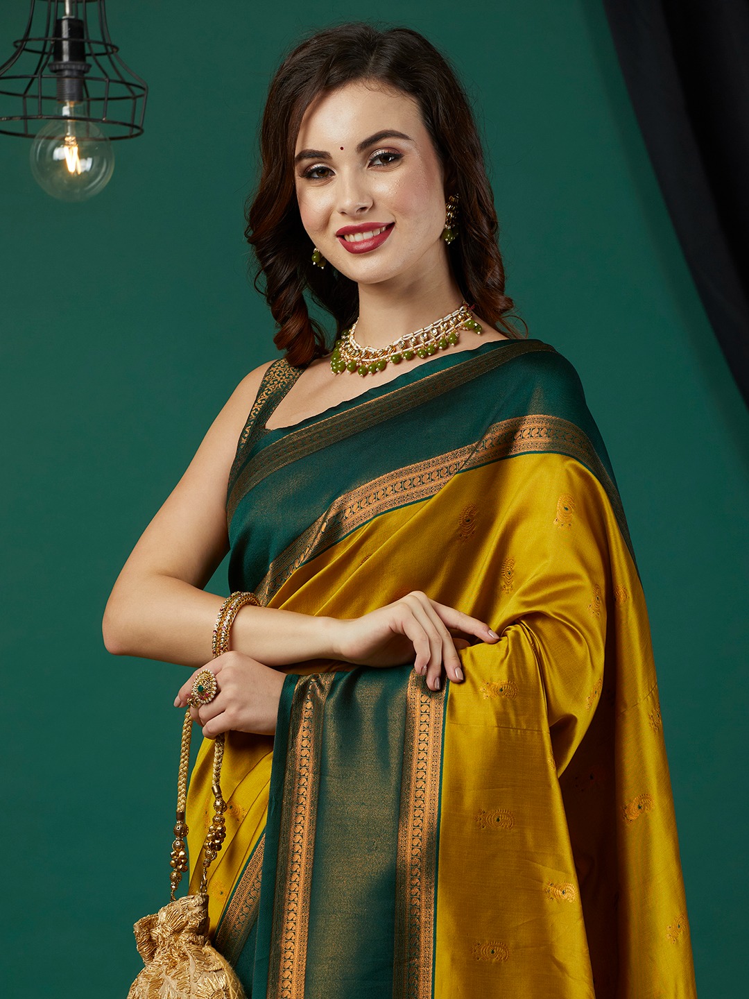 Dolla silk with blouse and work